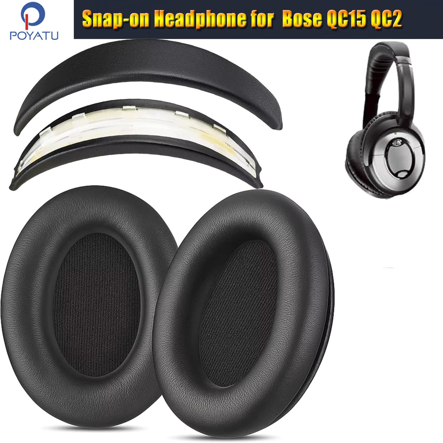 Bose Ersatz-Kopfband und Ohrpolster Set für QuietComfort 15 und QuietComfort 2 Kopfhörer in Schwarz und Braun - Bild 2