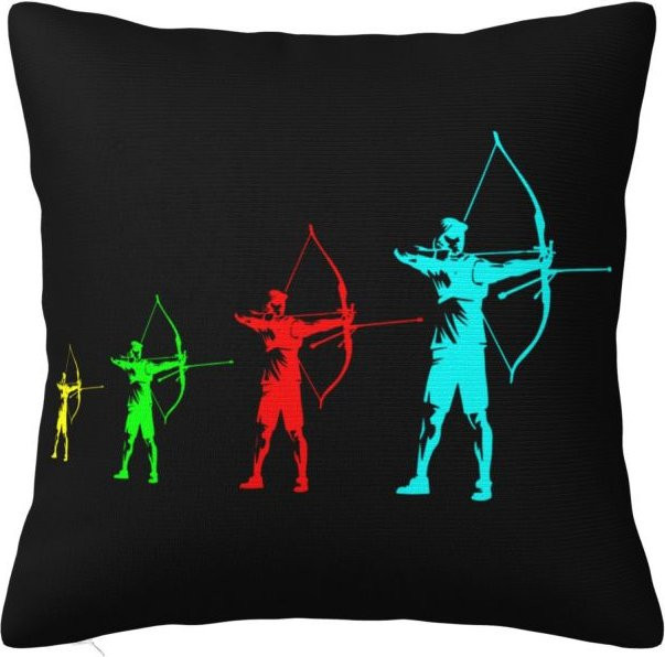 MGHNG Pillow Kissenbezug Bogenschießen Grafik Design Schwarz B/B: 30 x 30 cm - Bild 1