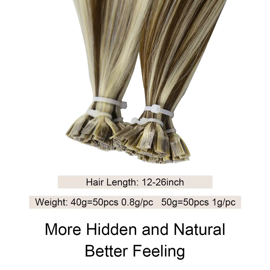 HDWIGS Haarverlängerung, Echthaar, gerade, Keratin-Kapsel, 613 - Bild 3