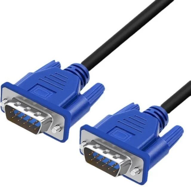 Ninth World VGA-Kabel Blau, 15-poliges VGA-HD-Videokabel mit 3 + 6 Stecker auf Stecker aus Vollkupfer für Computermonitor und Projektor - Bild 1