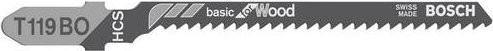Bosch Stichsägeblatt T 119 BO Basic für Holz, 3er-Pack, HCS-Stahl, Silber - Bild 1
