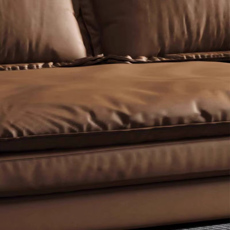 DUTRIEUX Minimalistisches Wohnzimmer Sofa in Braun mit Holzgestell und wasserdichter Polsterung - Bild 2