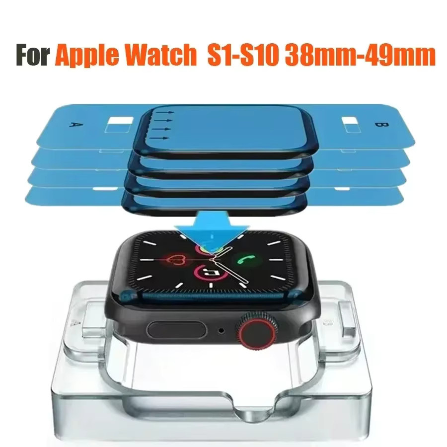 CAOWTAN Displayschutzfolie Keramik, Schwarz, Apple Watch, Unisex - Bild 5