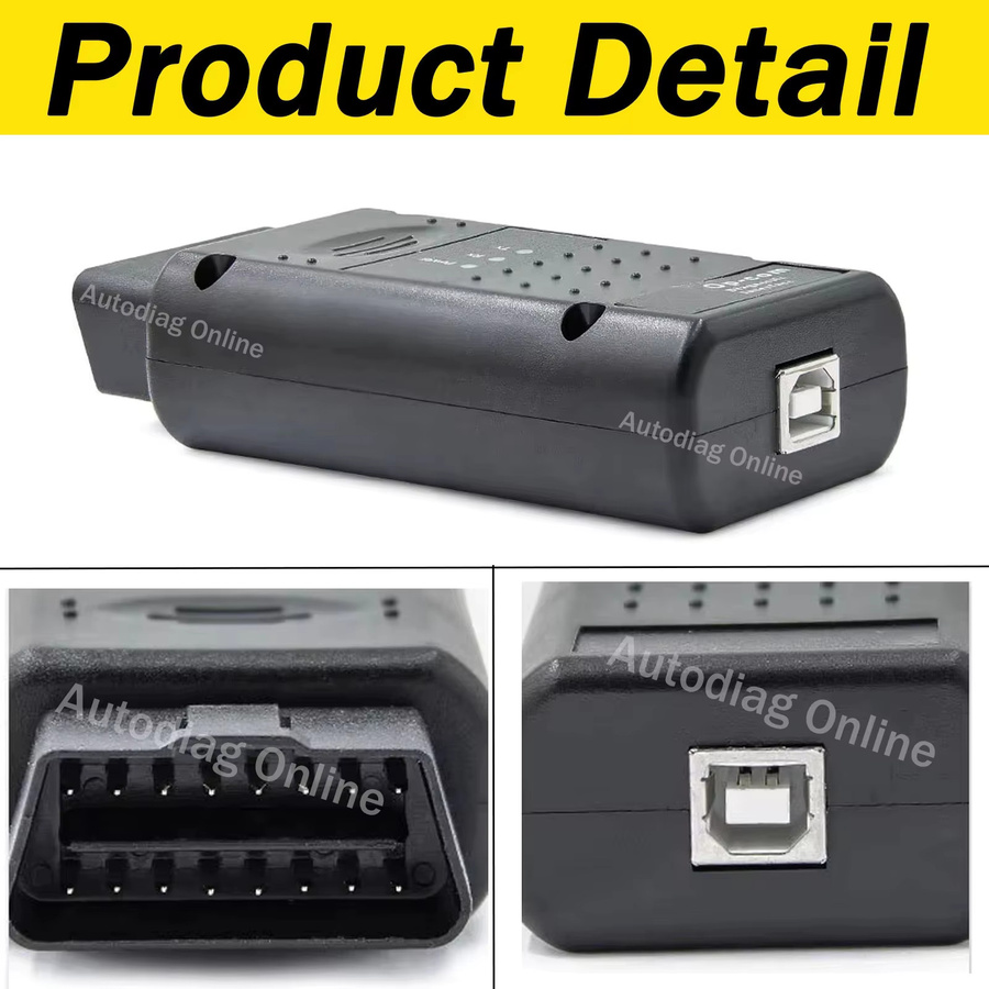 Opcom OBD2-Diagnosescanner in Schwarz mit PIC18F458 FTDI Chip und Firmware-Version V2014 V1.99/1.95/1.70 - Bild 3
