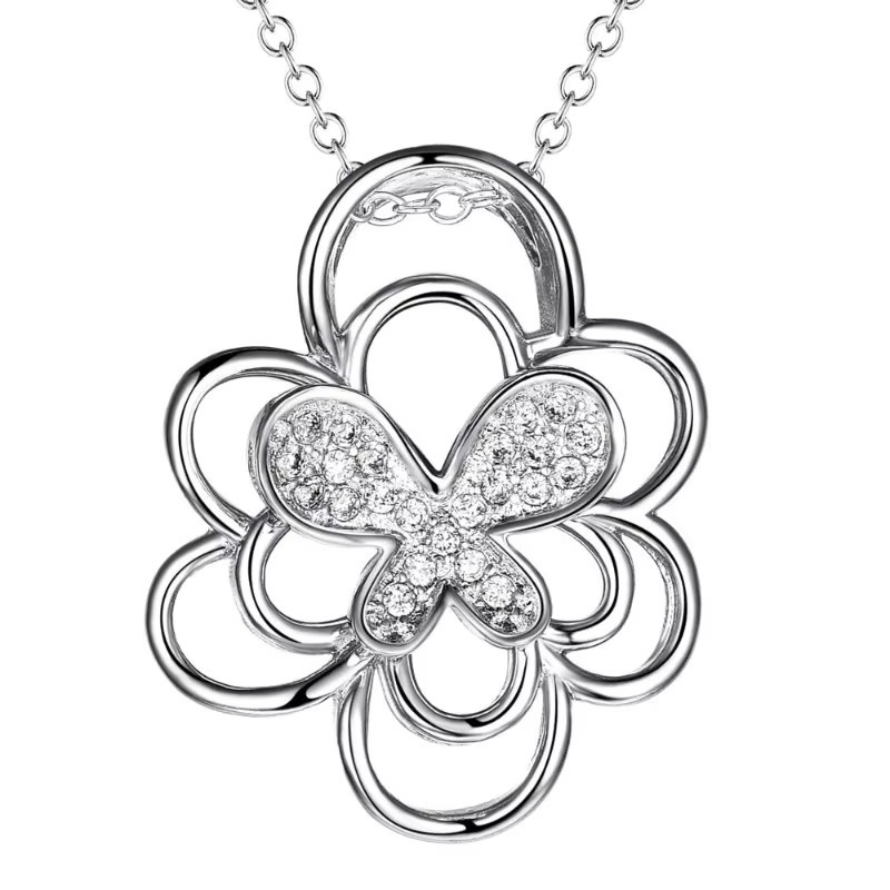SAY Halskette, Schmetterlingsanhänger, 925 Silber, Zirkonia, Damen - Bild 2