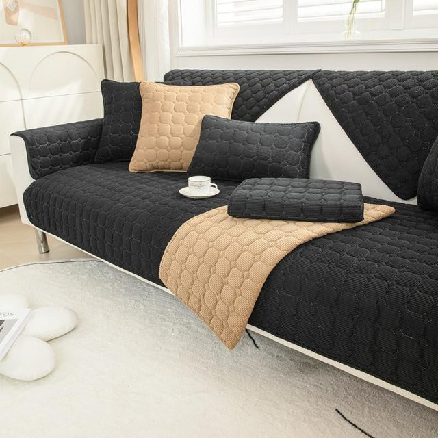 Moderner Cord-Sofabezug mit floralem Muster für Ecksofas und L-förmige Sofas von Your Warm Home, Breite: 70 cm, Tiefe: 90 cm - Bild 1