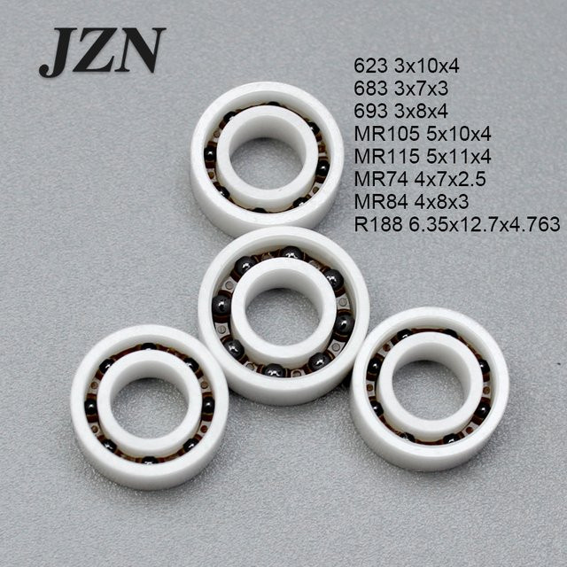 JZN Miniaturlager aus Siliziumnitrid und Zirkonoxid in Weiß, verschiedene Modelle 3x10x4 mm, 5x10x4 mm, 5x11x4 mm, 3x7x3 mm, 3x8x4 mm - Bild 1