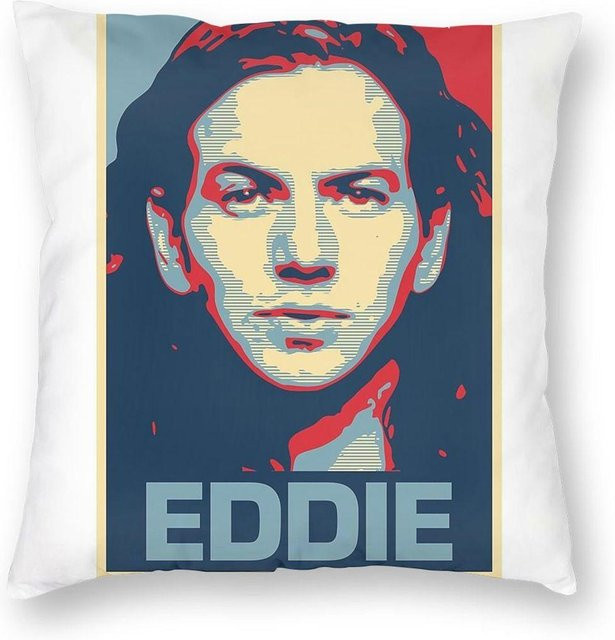 Dekorativer Kissenbezug Pearl Jam Eddie Vedder Jeremy aus Polyester und Leinen in Beige, B/T/H: 18 x 18 x 18 cm - Bild 1