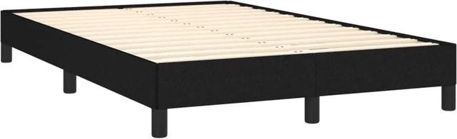 vidaXL Bettgestell ohne Matratze aus Kiefernholz und Stoff in Schwarz B/T/H: 120 x 190 cm - Bild 1