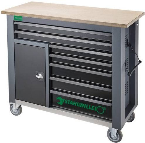 Stahlwille Mobile Werkbank WB 621 mit 7 Schubladen, Anthrazit und Schwarz, B: 115,0 cm, H: 104,5 cm, T: 50,0 cm - Bild 1