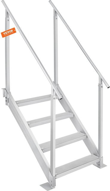 Buying Solutions, MB Aluminium Stegleiter Bootsstegleiter in Silber, 4 Stufen, höhenverstellbar - Bild 1