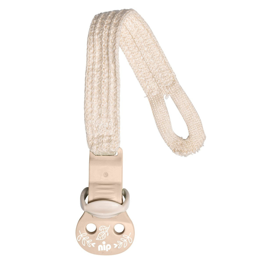 Nip Schnullerband stay green aus Bio-Baumwolle in Beige - Bild 1