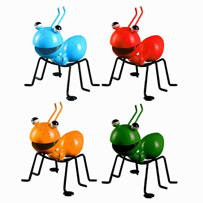 Yiran Furniture Dekorative Eisen Ameise als kreatives Ornament für Tisch und Wand in Gelb und Mehrfarbig - Bild 2