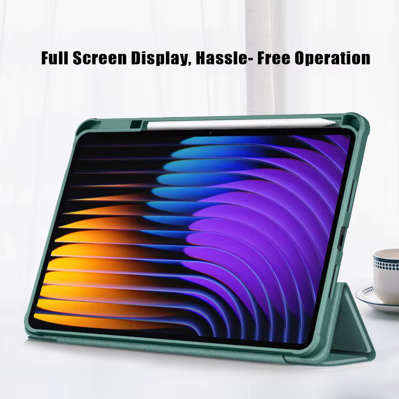 Funda Schutzhülle für Xiaomi Pad 7 und Pad 7 Pro, 11,2 Zoll Tablet-Hülle mit Stifthalter und Magnethülle, Schwarz oder Grün - Bild 2