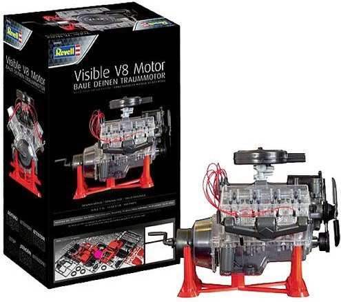 Revell Visible V-8 Engine Motor 00460 Modellbausatz im Maßstab 1:4 für Kinder ab 10 Jahren - Bild 1