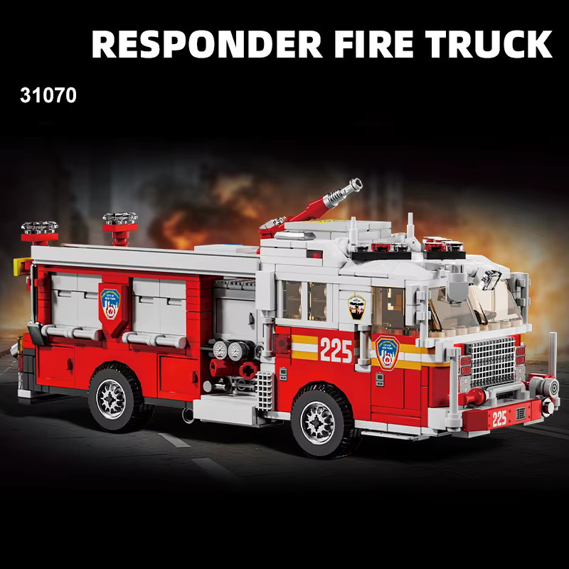 JAKI Amerikanisches Feuerwehrauto, Modellbausatz, 1052 Teile, ab 14 Jahren - Bild 3