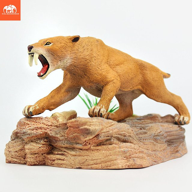 XIALIBAOMOWAN Säbelzahntiger, Actionfigur, Prähistorisches Wildtier, PVC - Bild 1