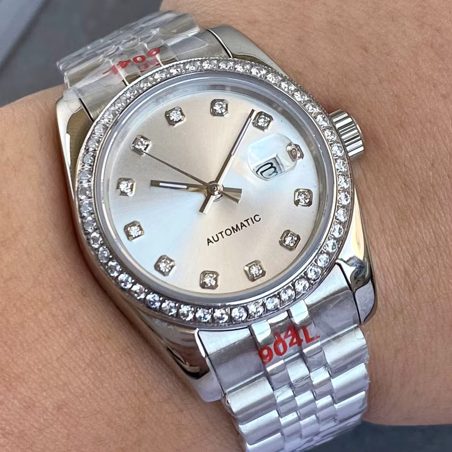 Tandorio Armbanduhr, Bicolor, Diamant, Automatik, Edelstahl, 31 mm, Damen - Bild 2