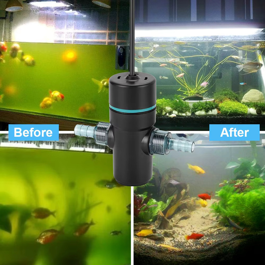 SEVEN MASTER UV-Lampe zur Algenentfernung im Aquarium mit Zeitschaltuhr, 3W/5W, Schwarz - Bild 6