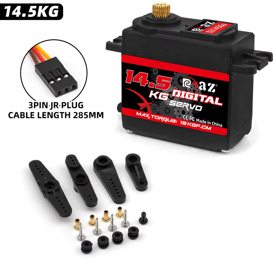 RCZIPROY RC Servo Digital Servo Servomotoren, Metall, Schwarz - Bild 2