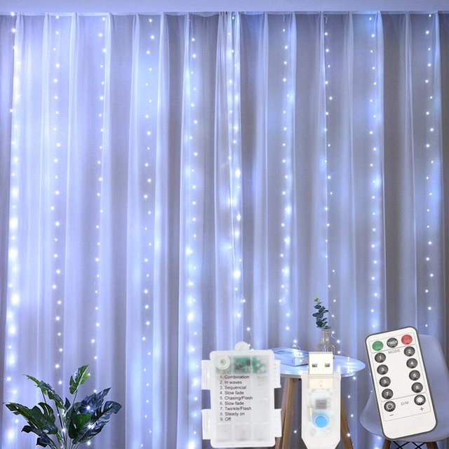 Topdii LED String Fairy Lichterkette in Weiß mit USB- und Batteriebetrieb für Dekoration zu Weihnachten, Hochzeit und Party - Bild 1