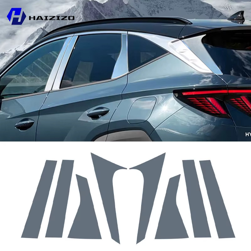 HAIZIZO TPU Säulen-Schutzfolie für Hyundai TUCSON 2021-2025 BC, transparent, Anti-Scratch Vinyl Aufkleber für die Türleisten-Abdeckung - Bild 2