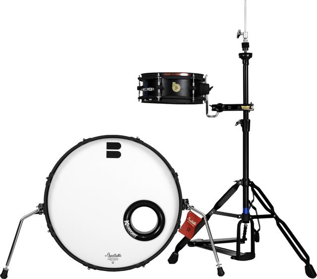 YOUYAN Birke Drum Set in Schwarz mit 20'' Bass Drum, 10'' Tom und Becken - Bild 1