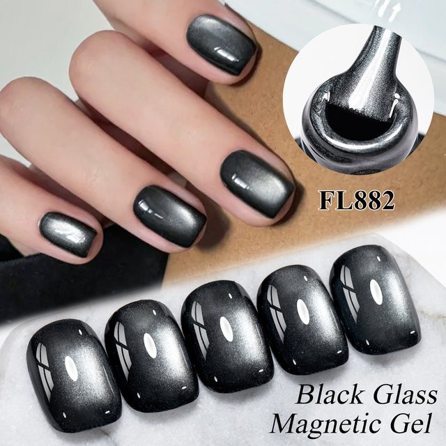 Four Lily Nagellack, Schwarzer Katzenauge-Gel, 10 ml, Schimmernd - Bild 1