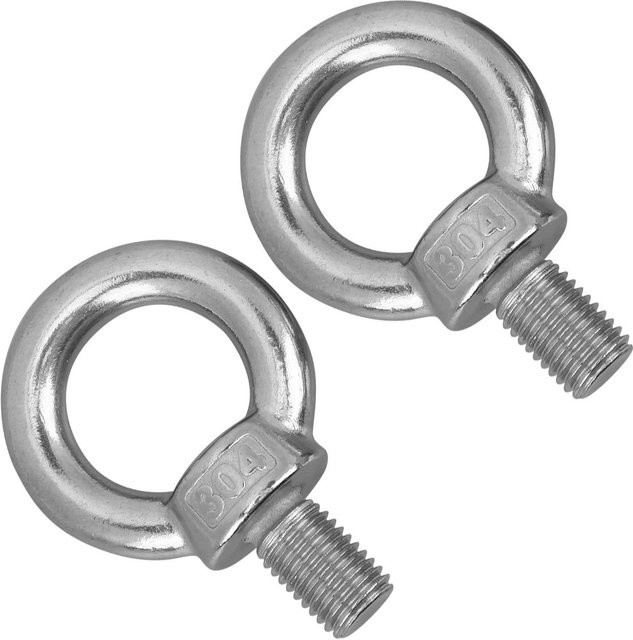 KaiSai 2er-Set Hebering Augenschrauben aus Edelstahl in Silber, M16 Heavy Duty Marine Grade - Bild 1