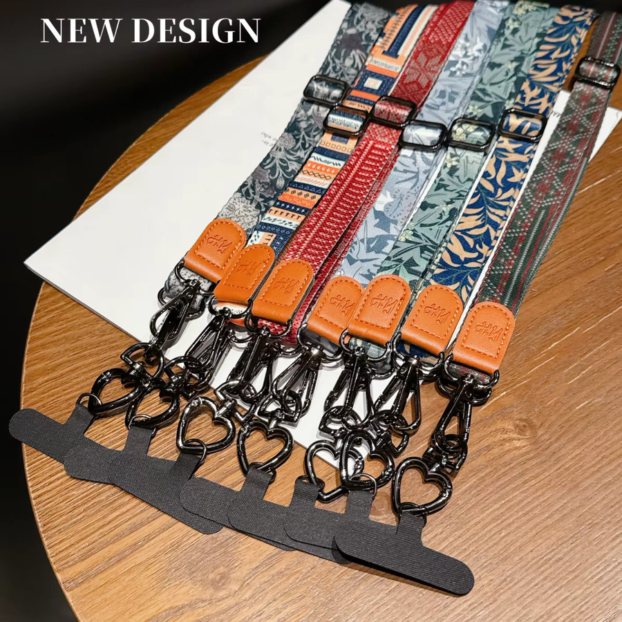 Universelles Handy Lanyard mit einstellbarer Breite als Schultergurt und diagonalem Trageriemen in Multicolour - Bild 2