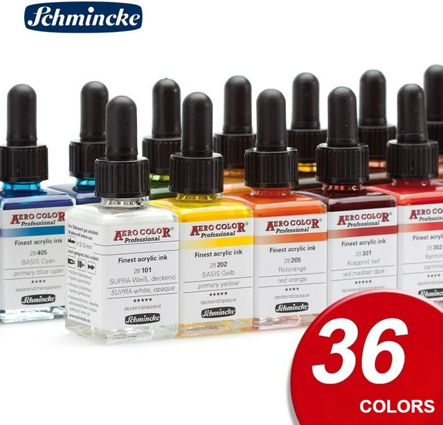 Schmincke AERO COLOR Professional Finest Fluid Acrylfarbe Gelb 28 ml - Bild 1