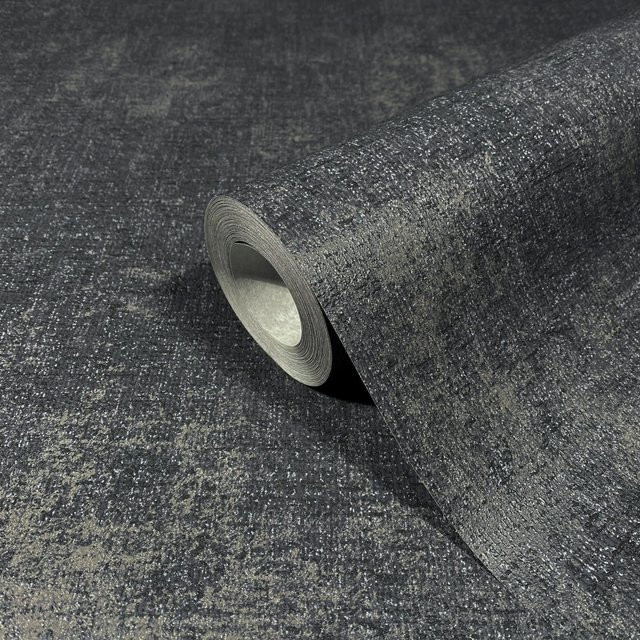 Marburg Vliestapete Uni Modern Schwarz FSC Non-Woven - Bild 1