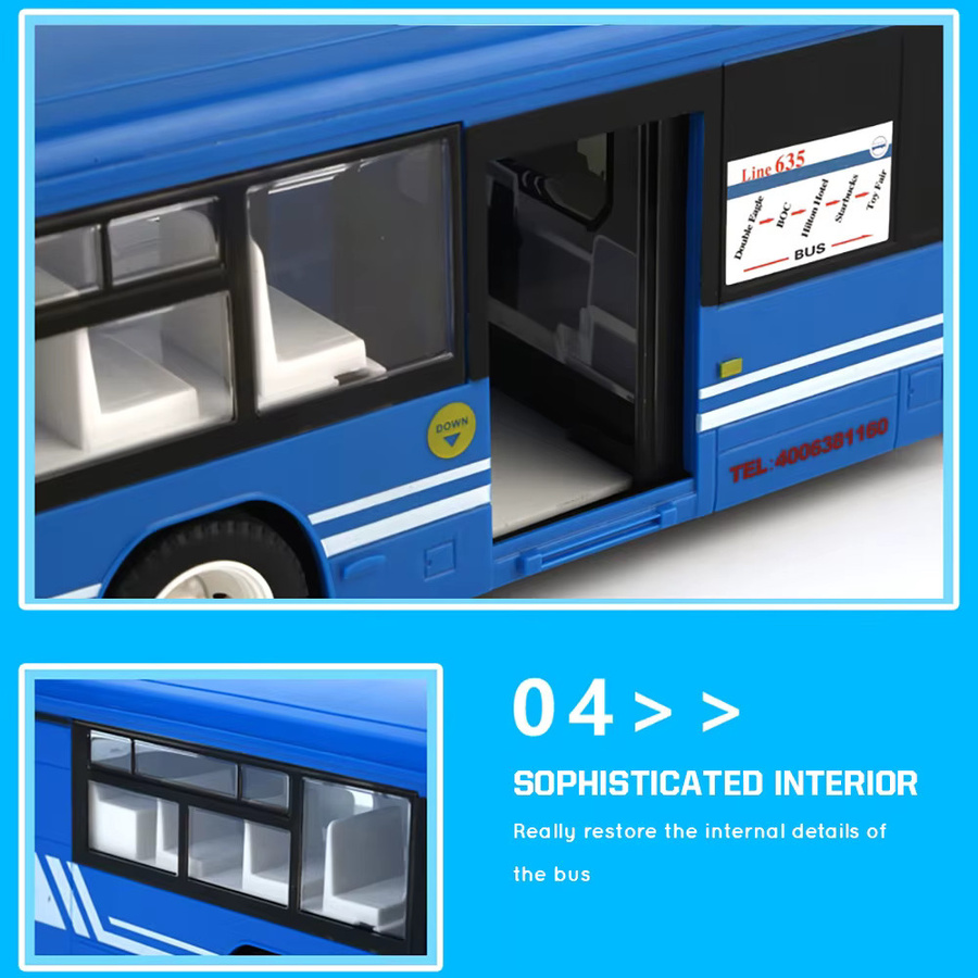 Doppel e Stadtbus RC Bus Fahrzeug mit LED Licht und Ton simulation - Bild 5