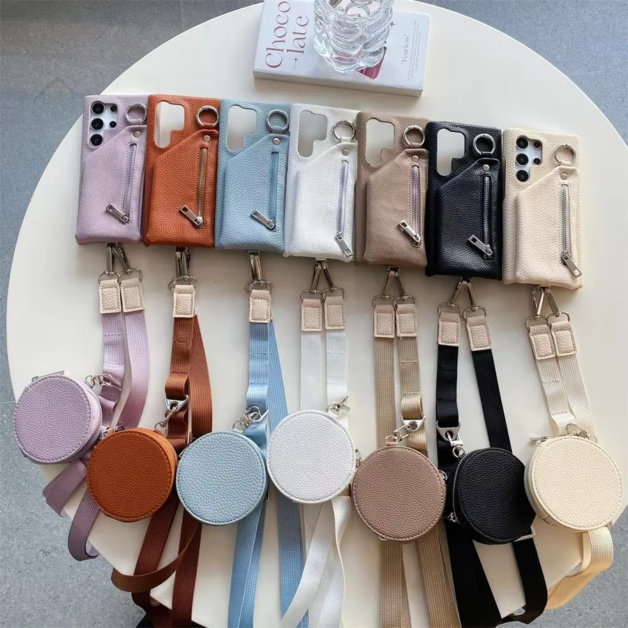 szHAIyu Lederhülle als Brieftasche und Umhängetasche mit Kartenfach für Samsung Galaxy S25 S24 S23 S22 S21 FE S20 Plus Note 20 Ultra in Blau - Bild 5