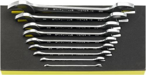 Stahlwille TCS 10A/9 Doppel-Maulschlüssel-Satz in Gelb und Silber, Schlüsselweite 1/2 Zoll (25/32) - Bild 1