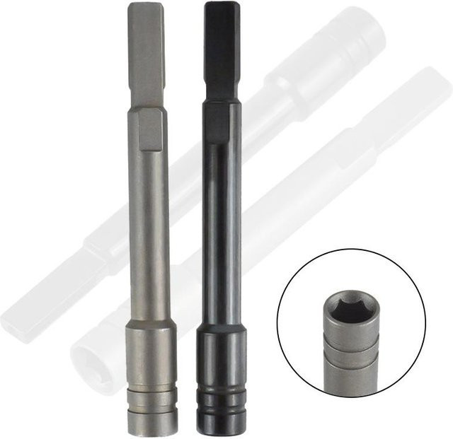 Leder-Mann Bit Driver Extender 1/4 Zoll Sechskant-Bits-Adapter für Surge Wave Multi-Tool, Grau - Bild 1