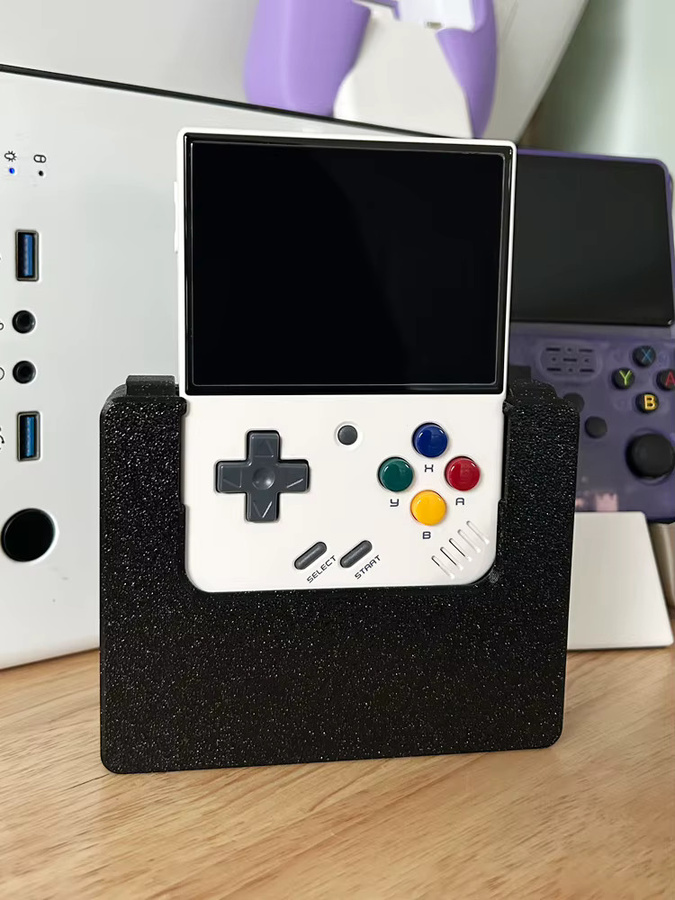 Miyoo Mini Plus Grip Case 3-in-1 Hartschalenhülle in Schwarz für Miyoo Mini mit 3D-gedruckter DIY-Hülle, Griff und Ausstellungsständer - Bild 5