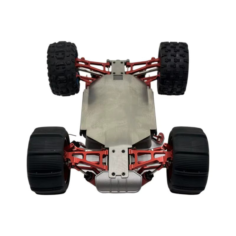 MJX Edelstahl Chassis Rüstung, RC Auto Zubehör, 1:16, Grau, Metall - Bild 1