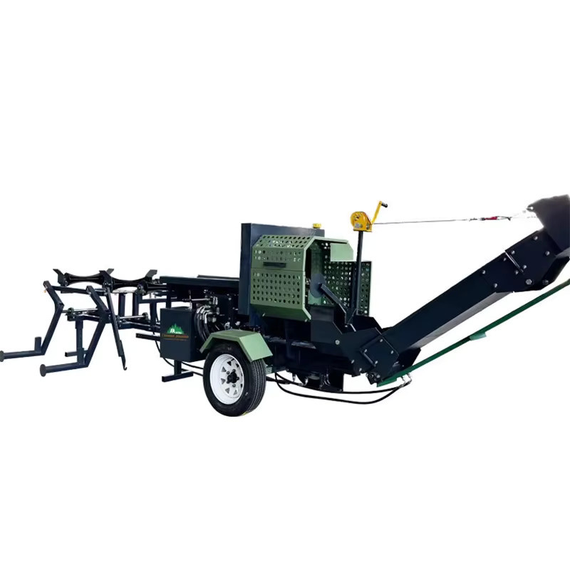LZHZXY Manueller Holzspalter und hydraulischer Brennholzprozessor in Schwarz mit 15 PS als Splitter-Sägen-Kombinationsausrüstung - Bild 2