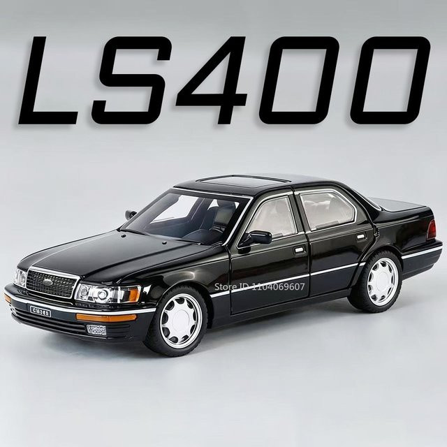 MAKEDA LS400 300SL Modellauto, 1:24, Metall, Schwarz, Rückziehfunktion - Bild 1