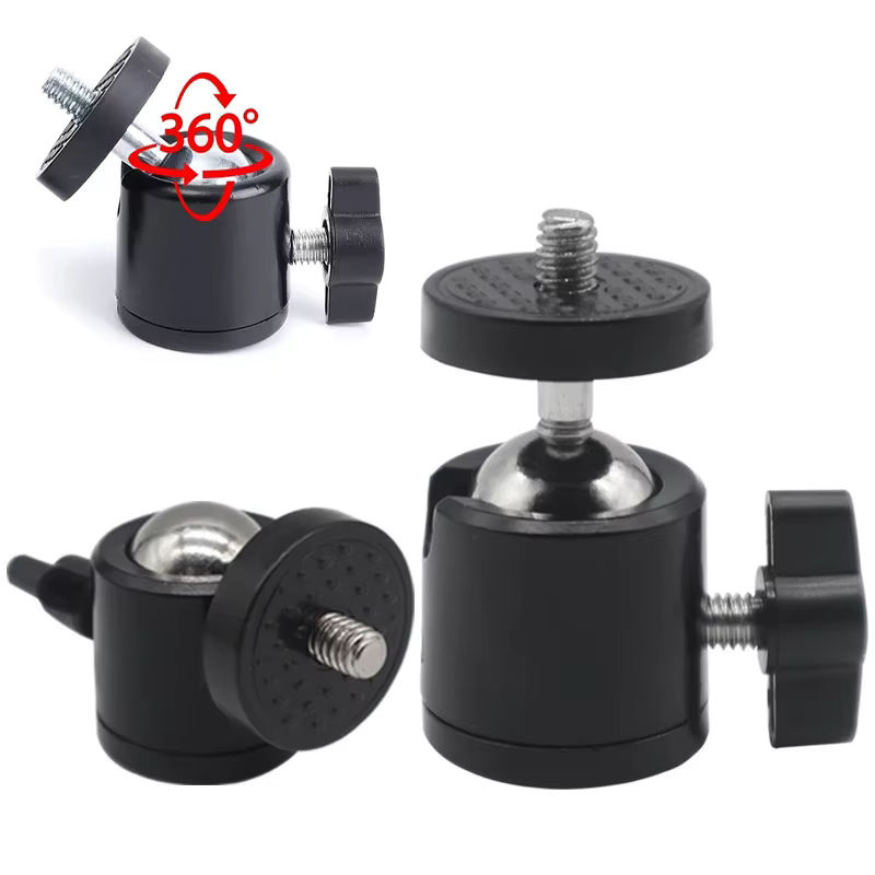 Fomscvka Stativadapter mit 1/4 Zoll Schraubenloch für Kameraköpfe und LED-Lichthalterungen, Schwarz - Bild 6