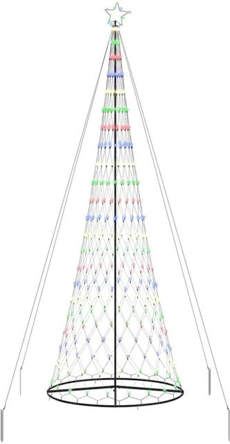 vidaXL LED Weihnachtsbaum Mehrfarbig aus Metall H x B x T: 399 x 138,5 x 138,5 cm - Bild 1