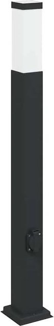 vidaXL Pollerleuchte Schwarz aus Edelstahl mit E27 Fassung IP44 Höhe: 80 cm - Bild 1