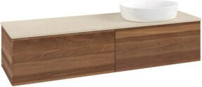 V&B Waschtischunterschrank Antao ohne Frontstruktur in Warm Walnut, B: 160 cm, T: 50 cm - Bild 1