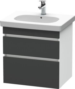 Duravit Waschtischunterschrank DuraStyle, Wandhängend, Grau/Weiß, B: 60,0 cm, T: 45,3 cm - Bild 1