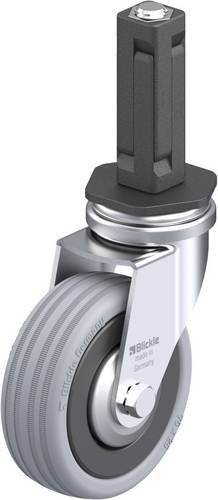 Blickle Lenkrolle LRA-VPA 75K-FA-EV02 in Grau und Schwarz mit 75 mm Rad-Durchmesser und 60 kg Tragfähigkeit - Bild 1