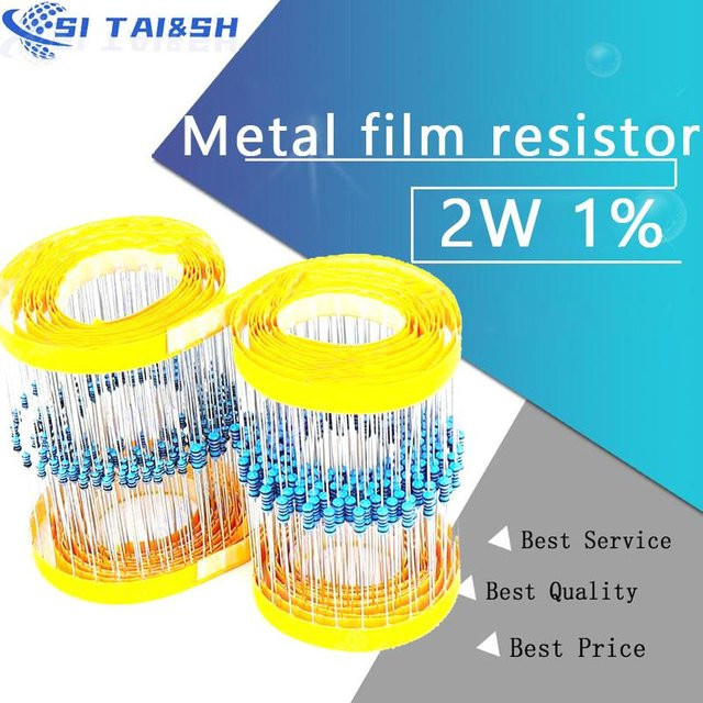 20 Stück Si Tai&SH Metallfilm-Widerstände 2W mit 1% Toleranz in verschiedenen Werten von 1 Ohm bis 1 Megaohm - Bild 1