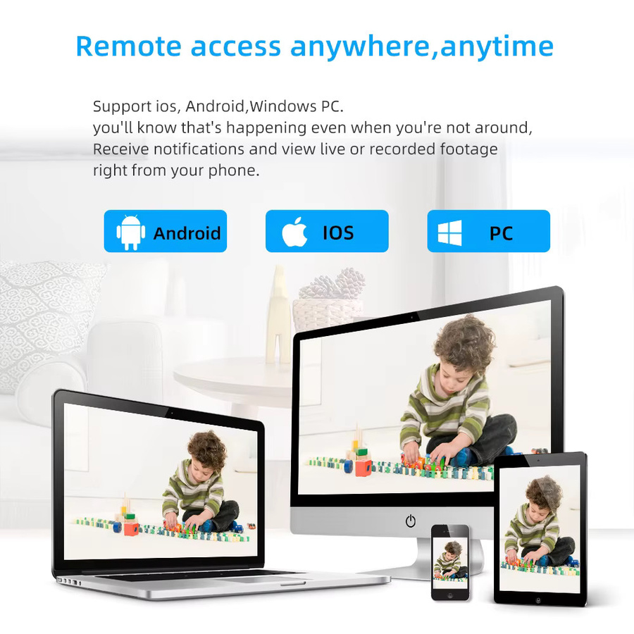 Tuya Smart Life Heimsicherheitskamera-System: Kabellose 5MP WLAN CCTV PTZ IP-Überwachungskamera mit Zwei-Wege-Audio in Weiß - Bild 5