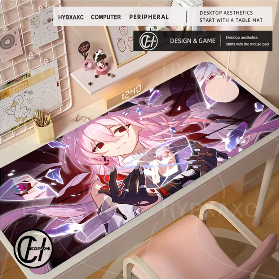 HYBXAXC Gaming Mousepad Honkai Star Rail March 7th Anime Schreibtischunterlage Multicolour - Bild 2
