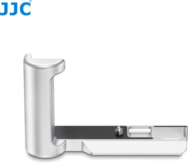 JJC Metall-Handgriff in Silber für Sigma BF mit L-Form und integriertem Arca-Design - Bild 1